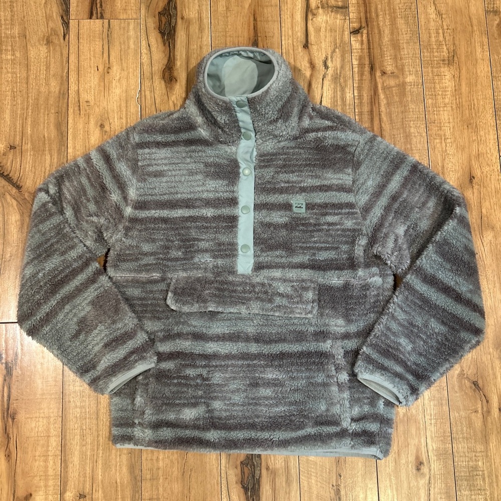 Billabong Adventure Division Fleece Snap Pullover Jacket Women’s Size Medium